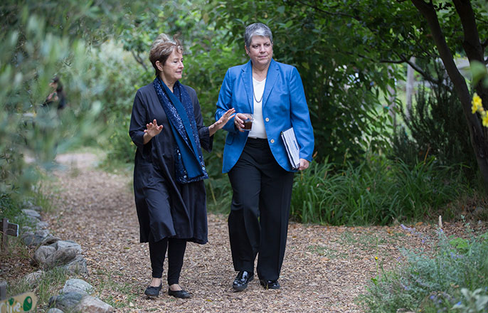 Alice Waters and Janet Napolitano