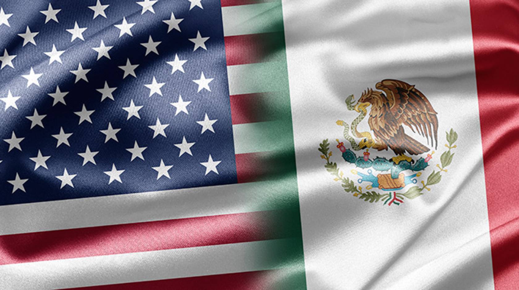 US, Mexico flags