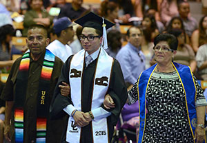 UC Riverside graduate and parents