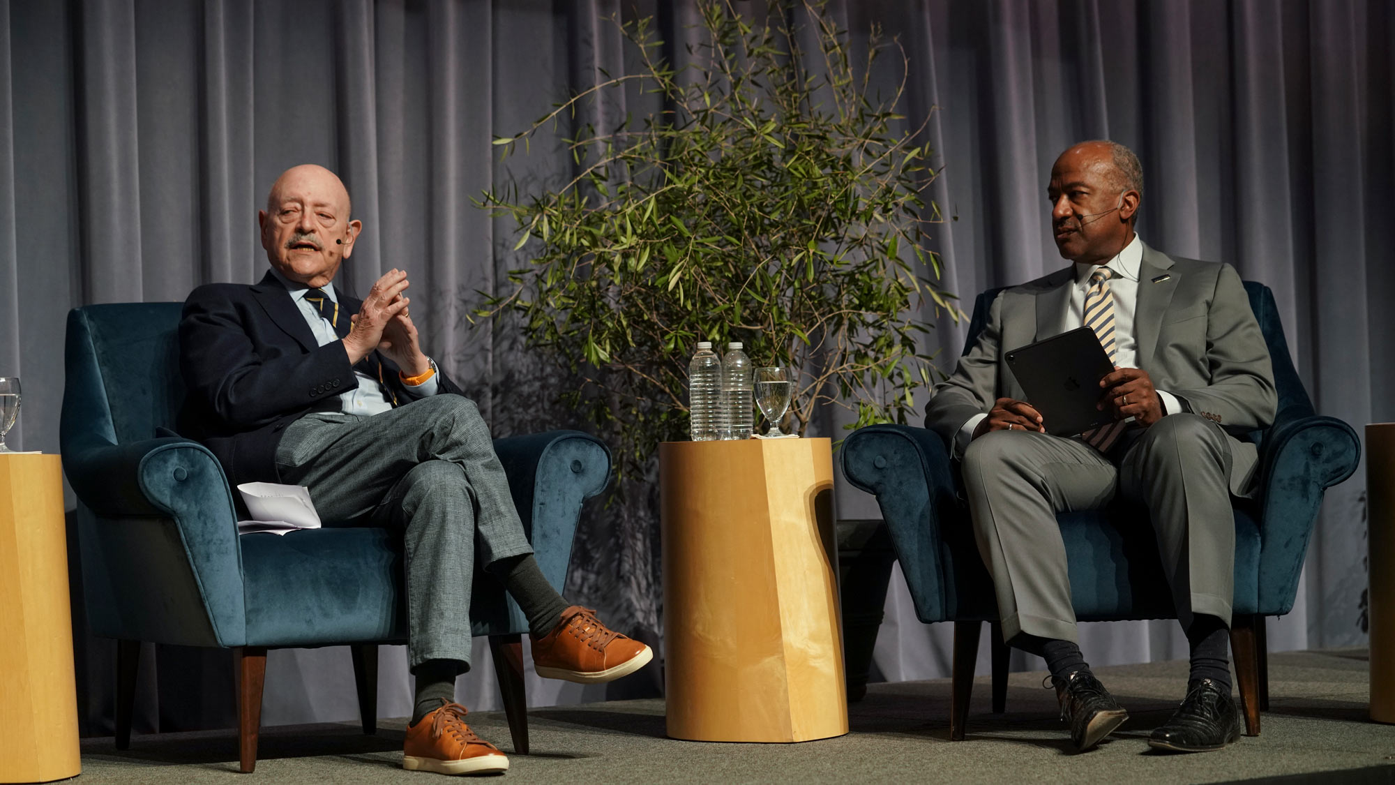 Yudof and May at UC Davis panel