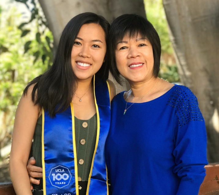 Iris Hinh and her mom at graduation