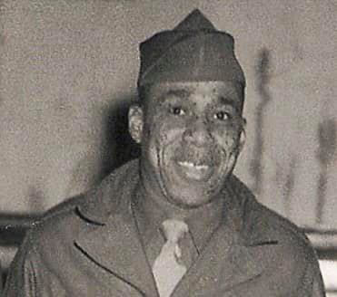 Chancellor May's Uncle Ike, photo of a Black man in WWII U.S. uniform