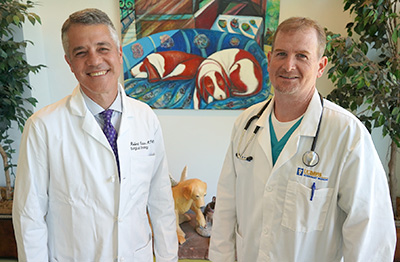 Robert J. Canter (left), oncology surgeon and Robert B. Rebhun (right)