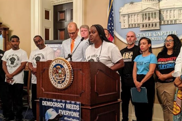 Berkeley Underground Scholars sharing their stories at the state capitol