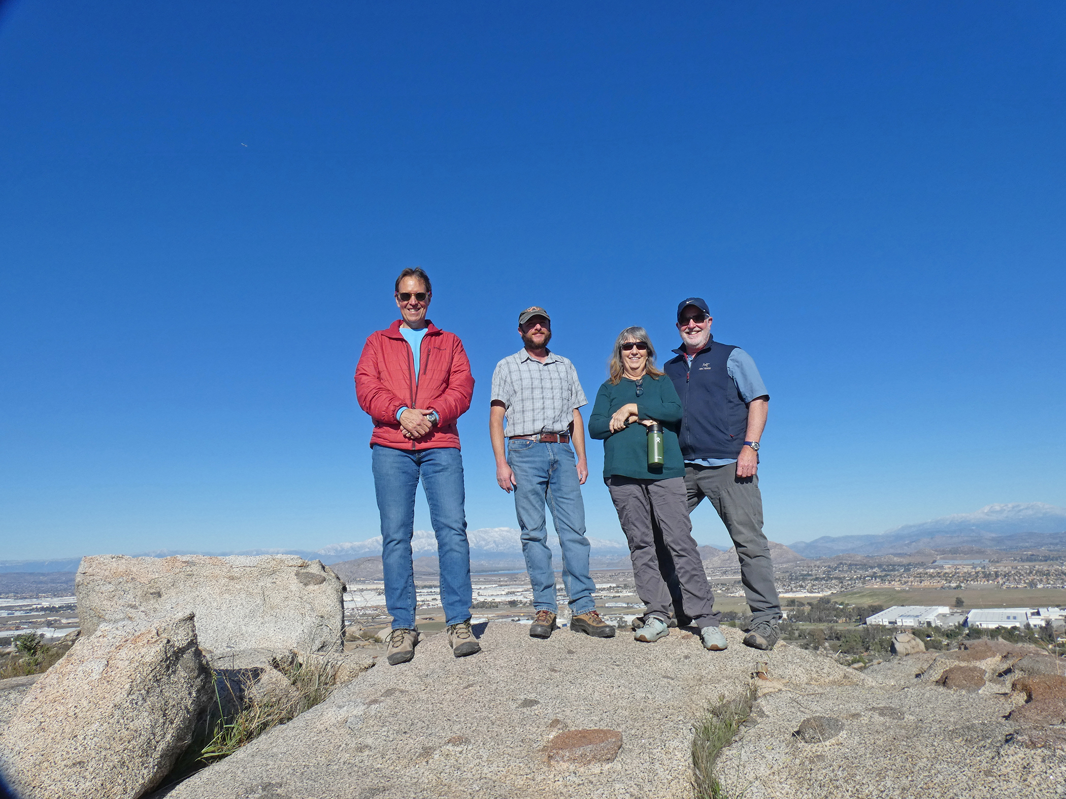 Steve Monfort with colleagues at the Motte Rimrock Reserve