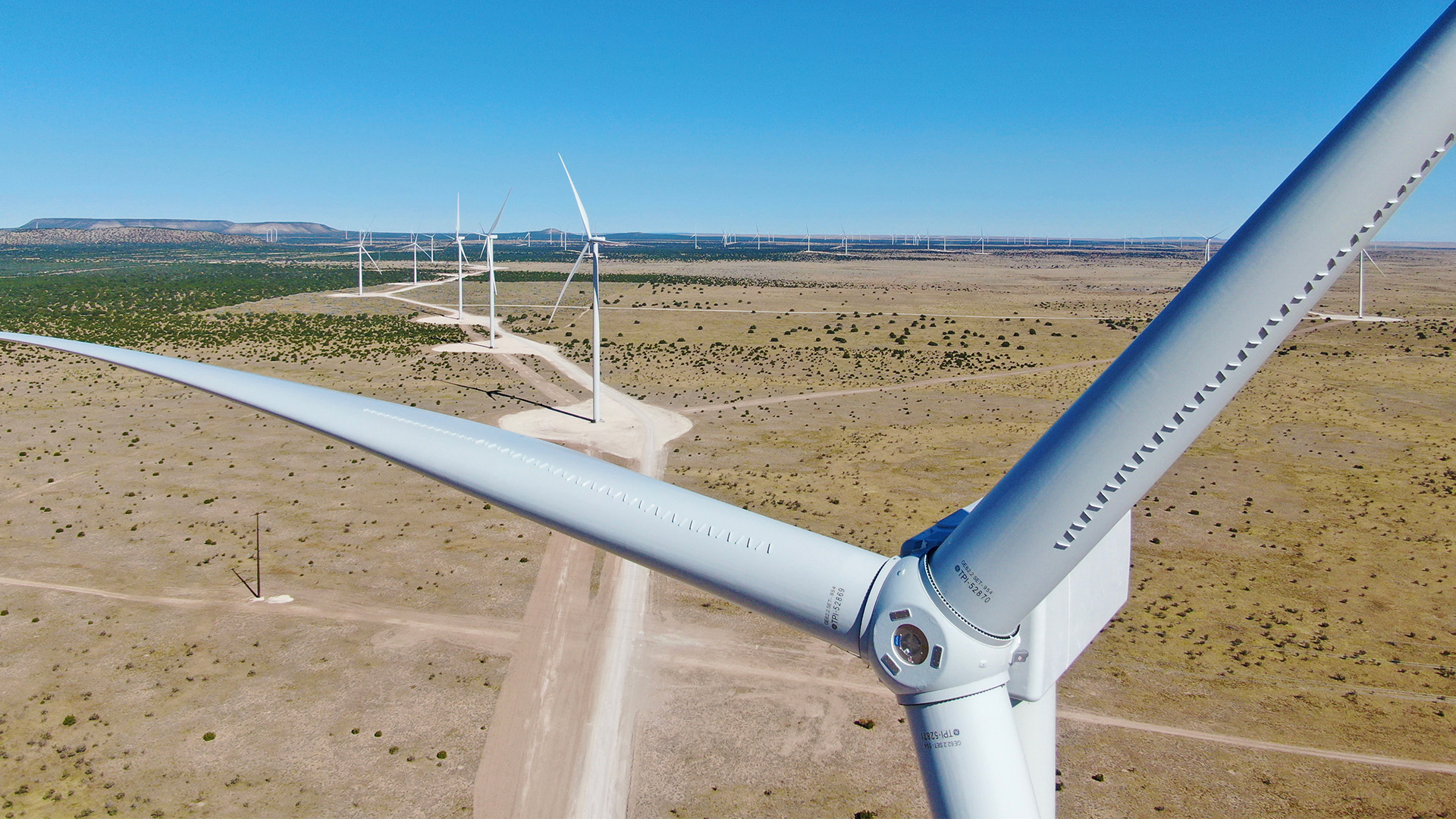 Wind turbine over California