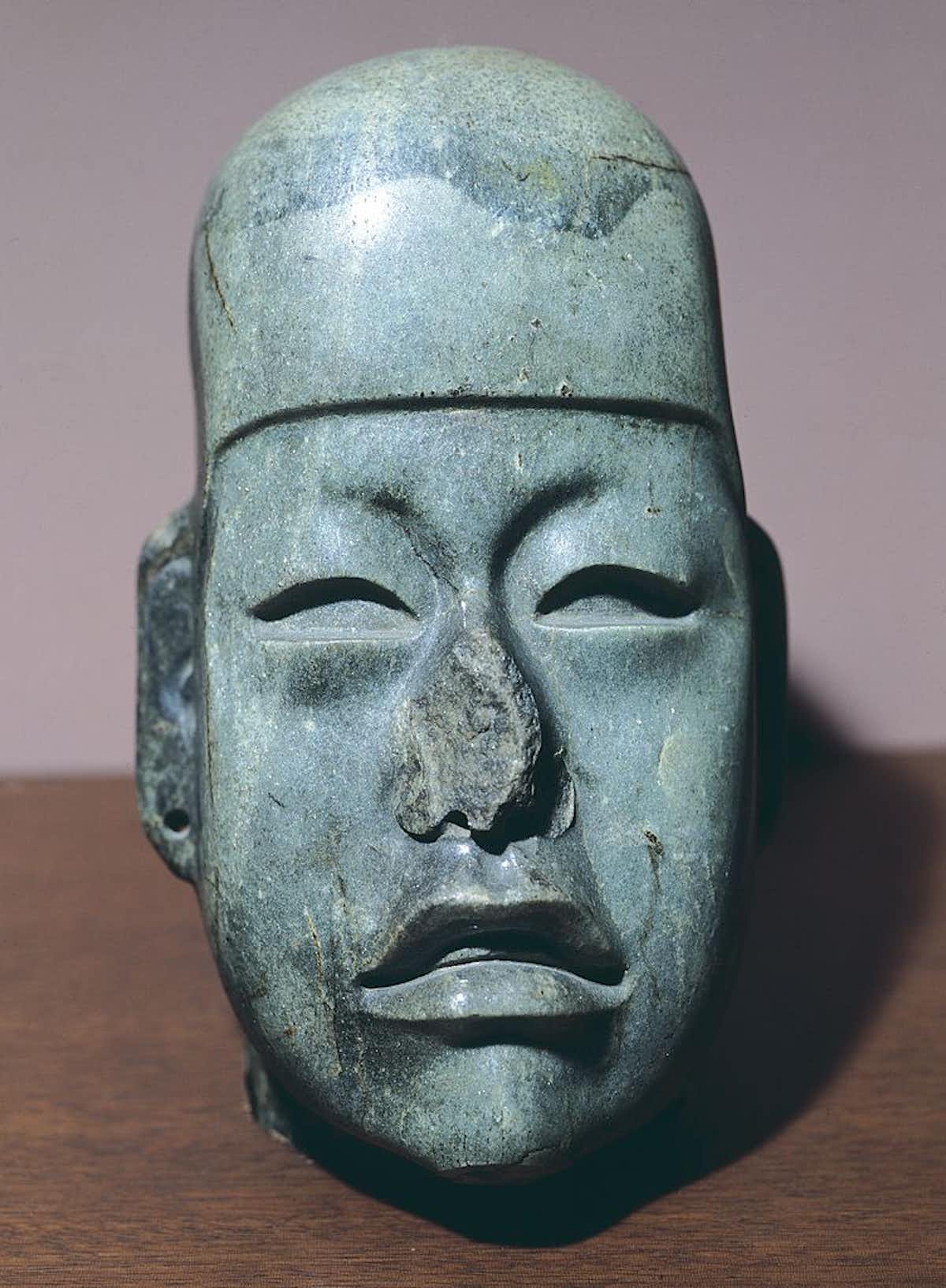 Jade head from Olmec civilization