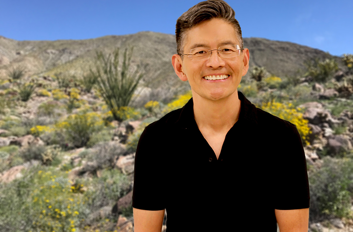James Nieh with desert background