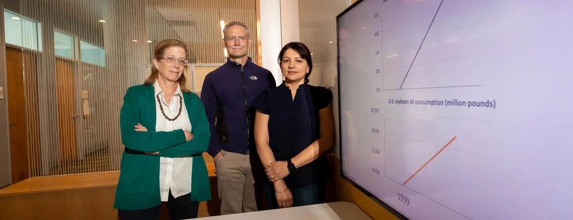 From left to right, Frances Sladek, James Borneman, and Poonamjot Deol