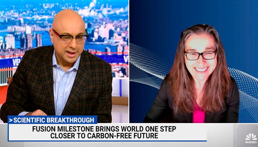 Ali Velshi talks to a woman on MSNBC