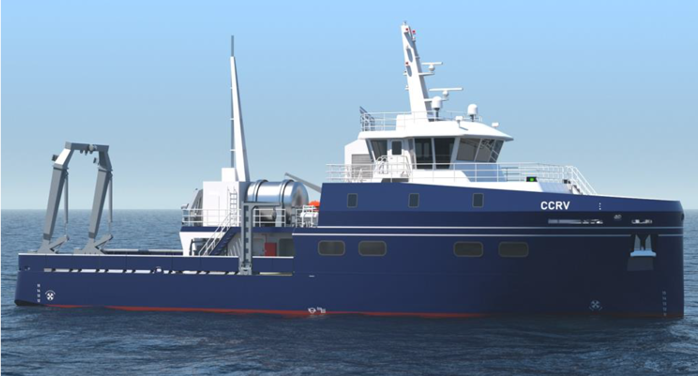 Rendering of a hydrogen powered research vessel
