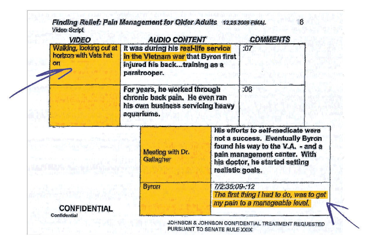 Script and image suggestions for a commercial targeting veterans