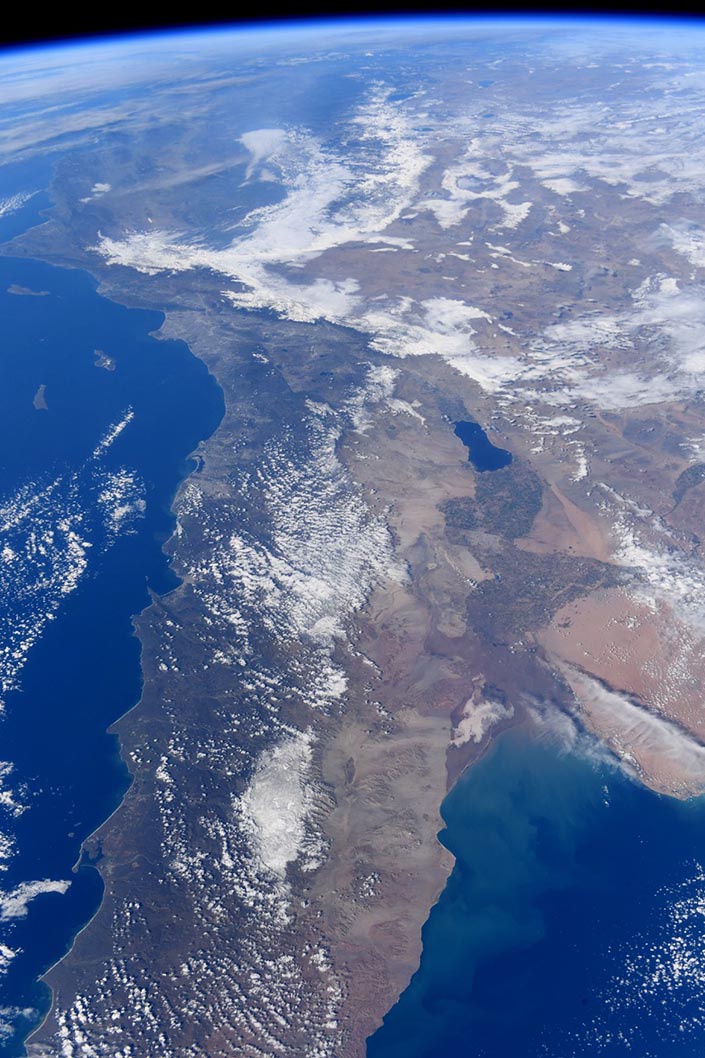 A view of California from space