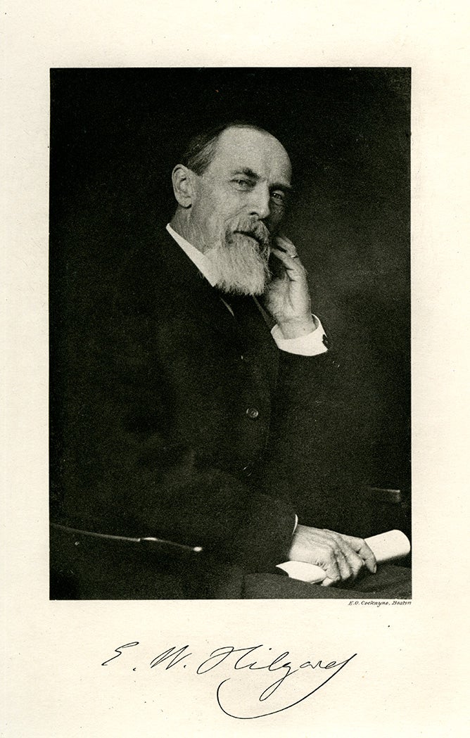 An official portrait of a man in the 19th century with a long beard and signature beneath