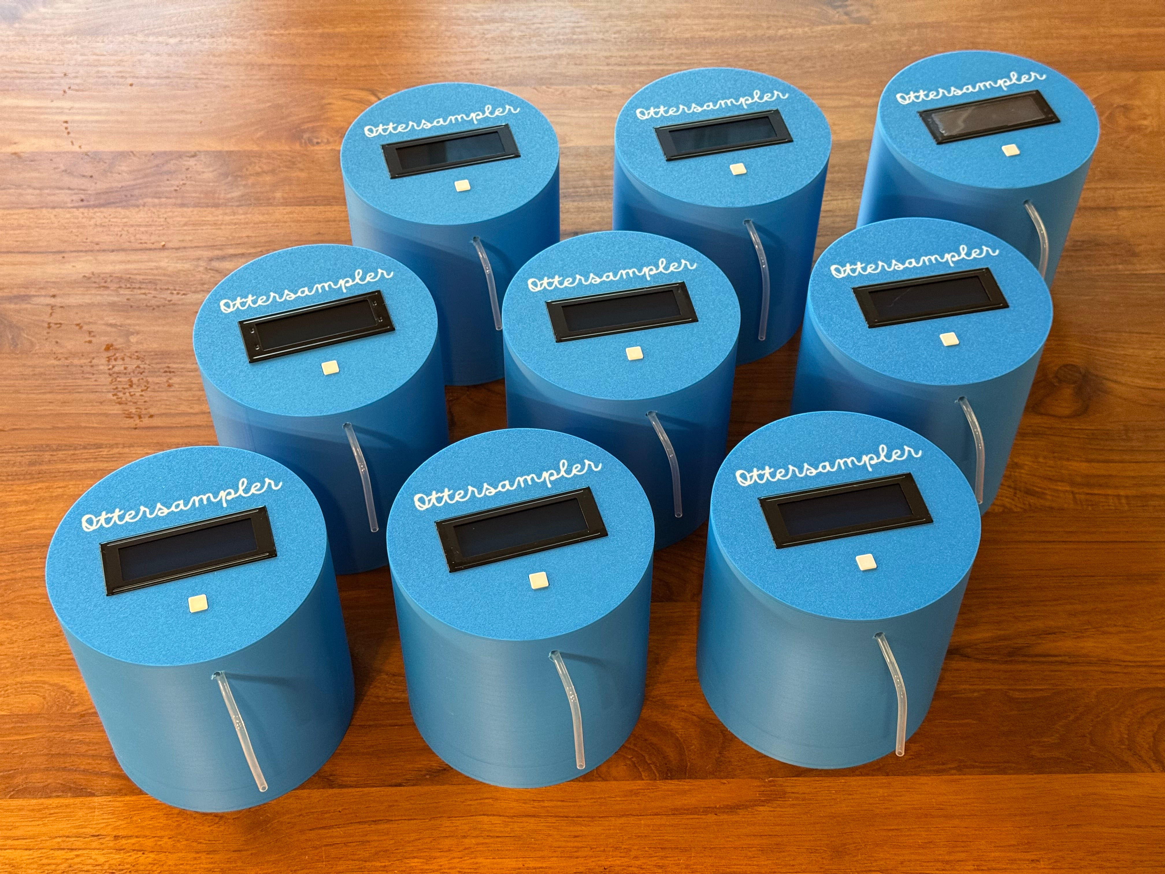 Prototypes of a new water quality tester.