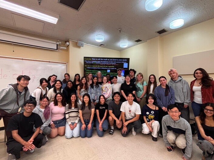 Group photo of many students