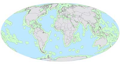 map of world fishing zones