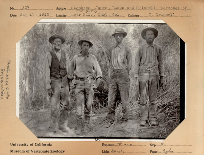 Joseph Grinnell collecting trip Joseph Grinnell collecting trip