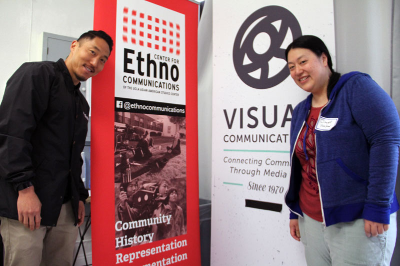 Tad Nakamura and Janet Chen at an EthnoCommunications display