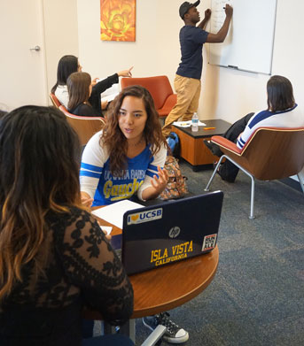 A group of students in counseling