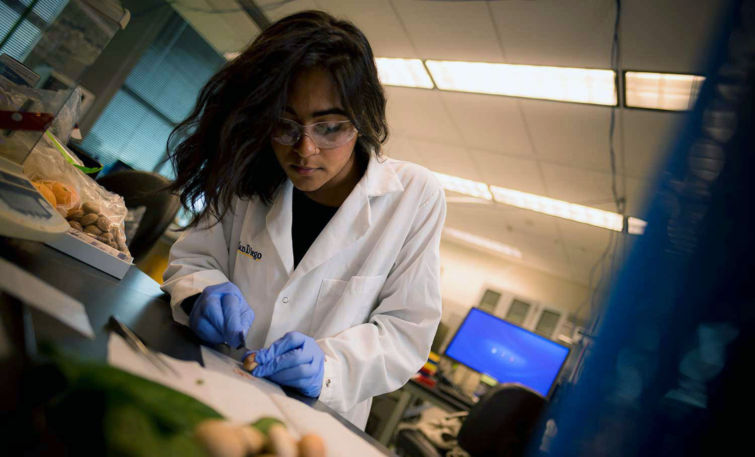 Anika Ullah in the lab