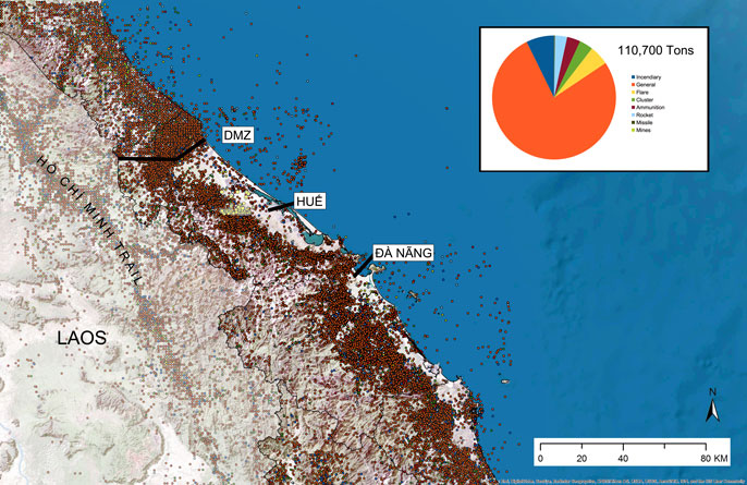 A map of Vietnam's hills