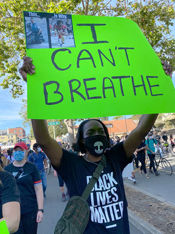 Charmin Smith at a Black Lives Matter Protest