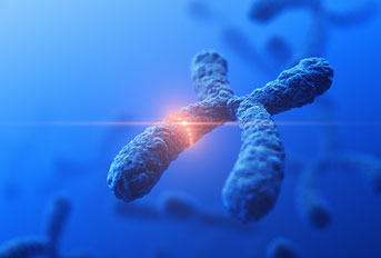 Chromosome blue background