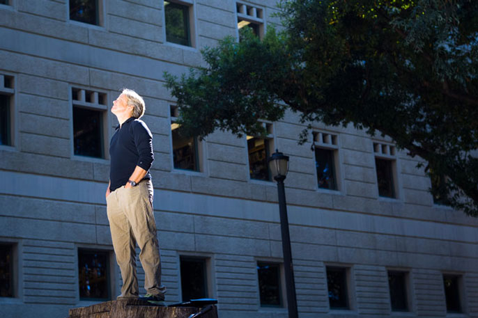 Dacher Keltner on UC Berkeley campus