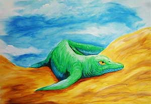 artist's rendering, amphibious ichthyosaur