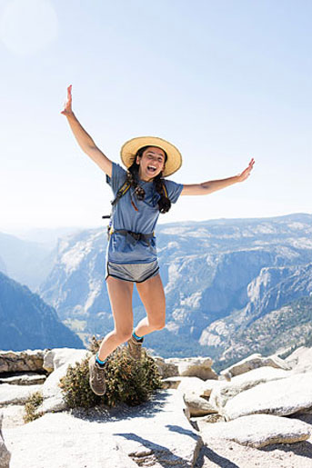 Anna Boser at Half Dome in Yosemite