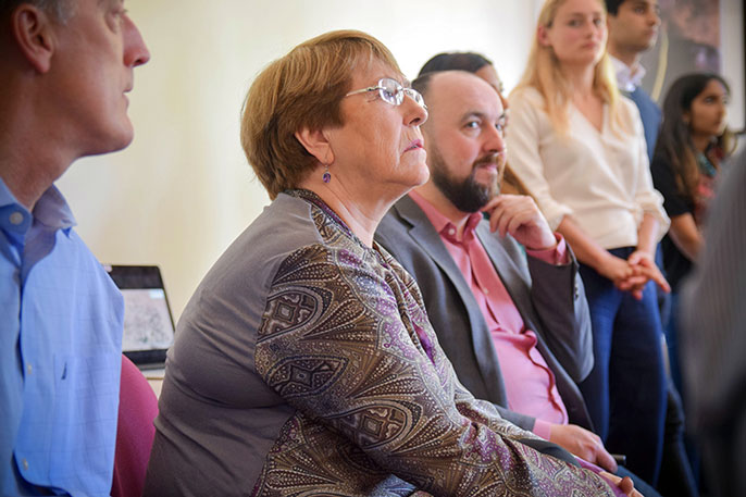 U.N. High Commissioner Michelle Bachelet visits the Human Rights Investigations Lab