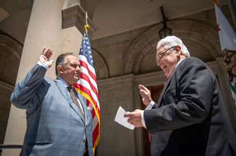 Regent John A. Pérez swearing in