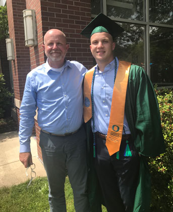 Kelly Richeson at his son's college graduation