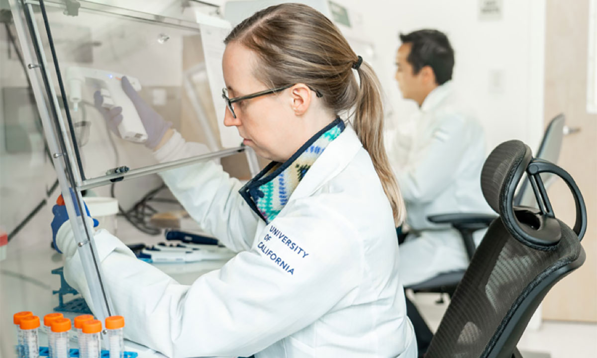 workers at fume hood