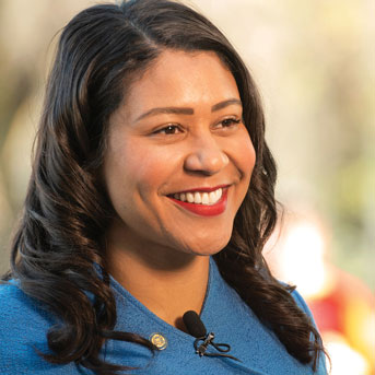 London Breed in close up