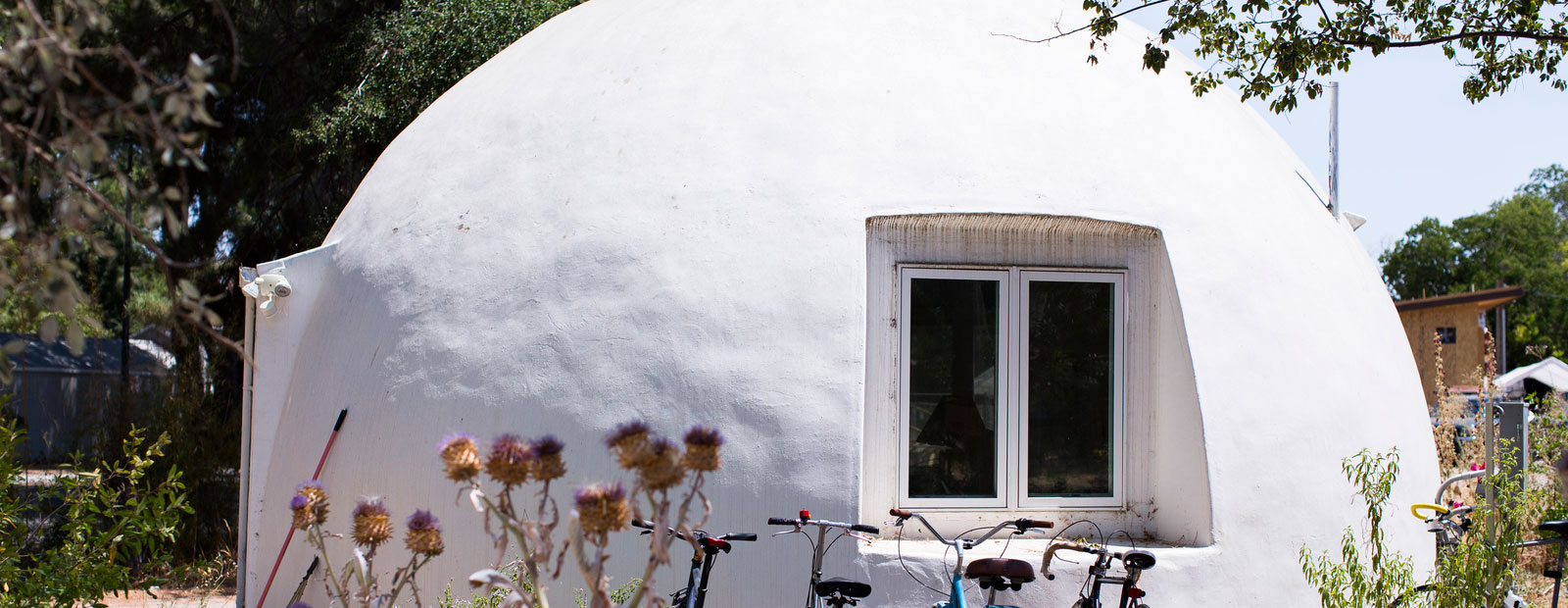 UC Davis Baggins dome with bikes