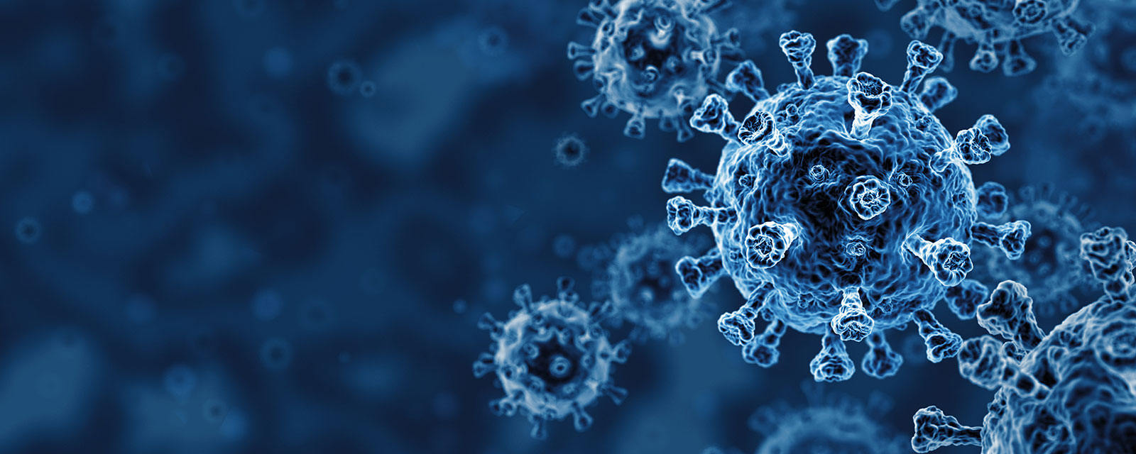 COVID-19 virus visualization banner