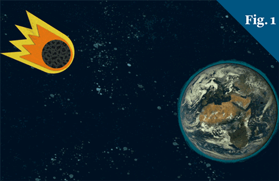 Asteroid heading toward Earth