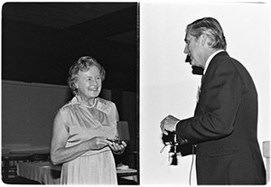 Margaret Burbidge accepts an award