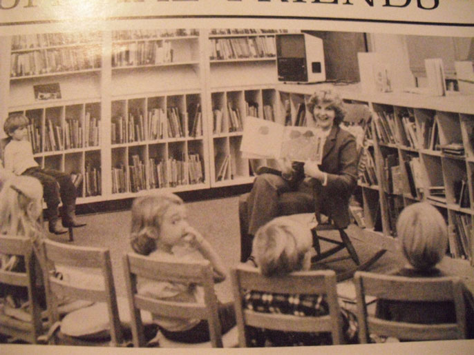 elementary school librarian in the 80s