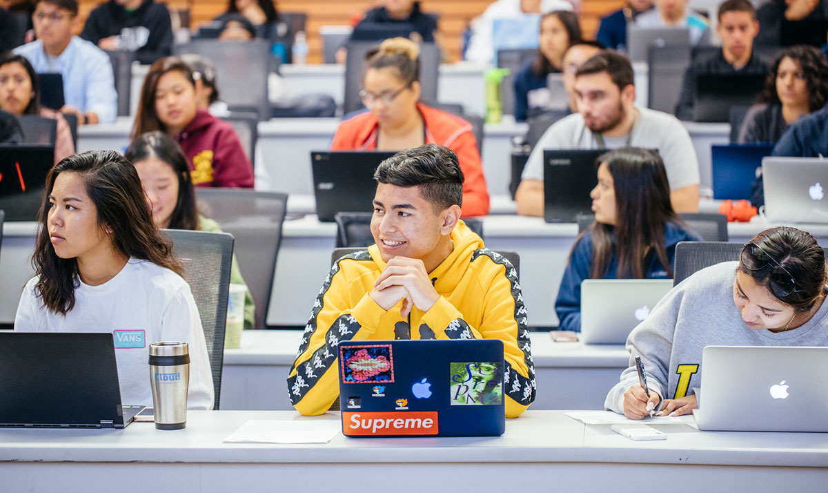 Students in a class at UC Merced