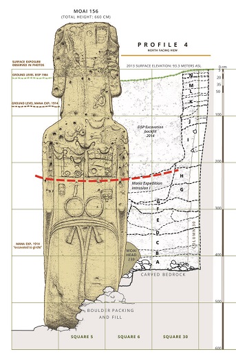 Diagram of Moai statue