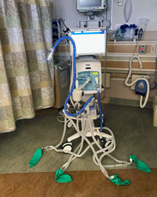 Ventilator with multiple breathing interfaces