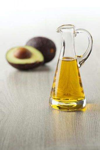 Avocado oil on the table