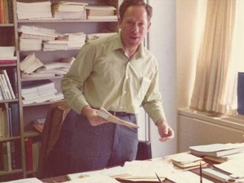 Robert Rosenthal in his Harvard University office in the 1960s
