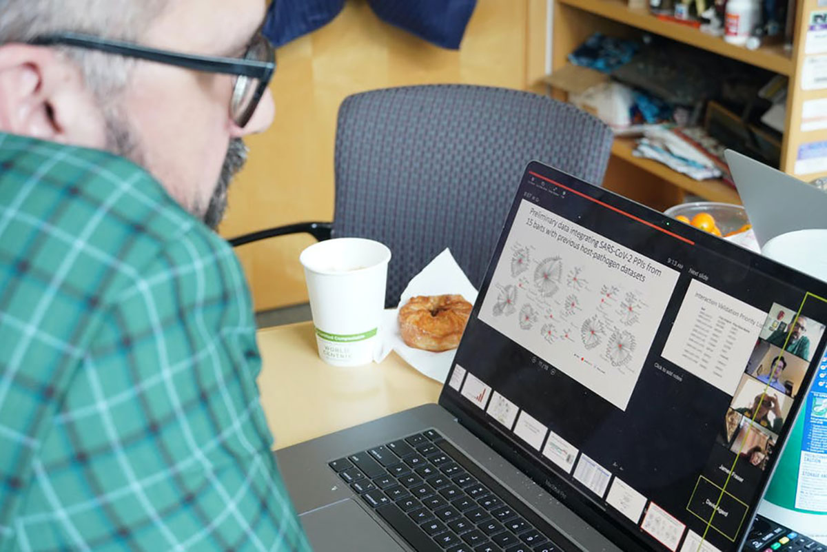 Man looking at computer