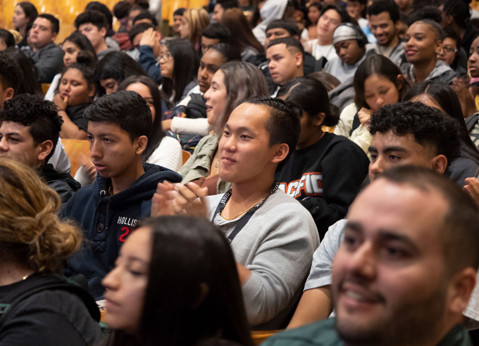 Franklin High students sitting in the auditorium