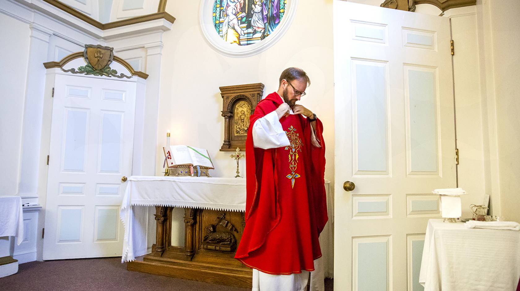 Father John in his robes