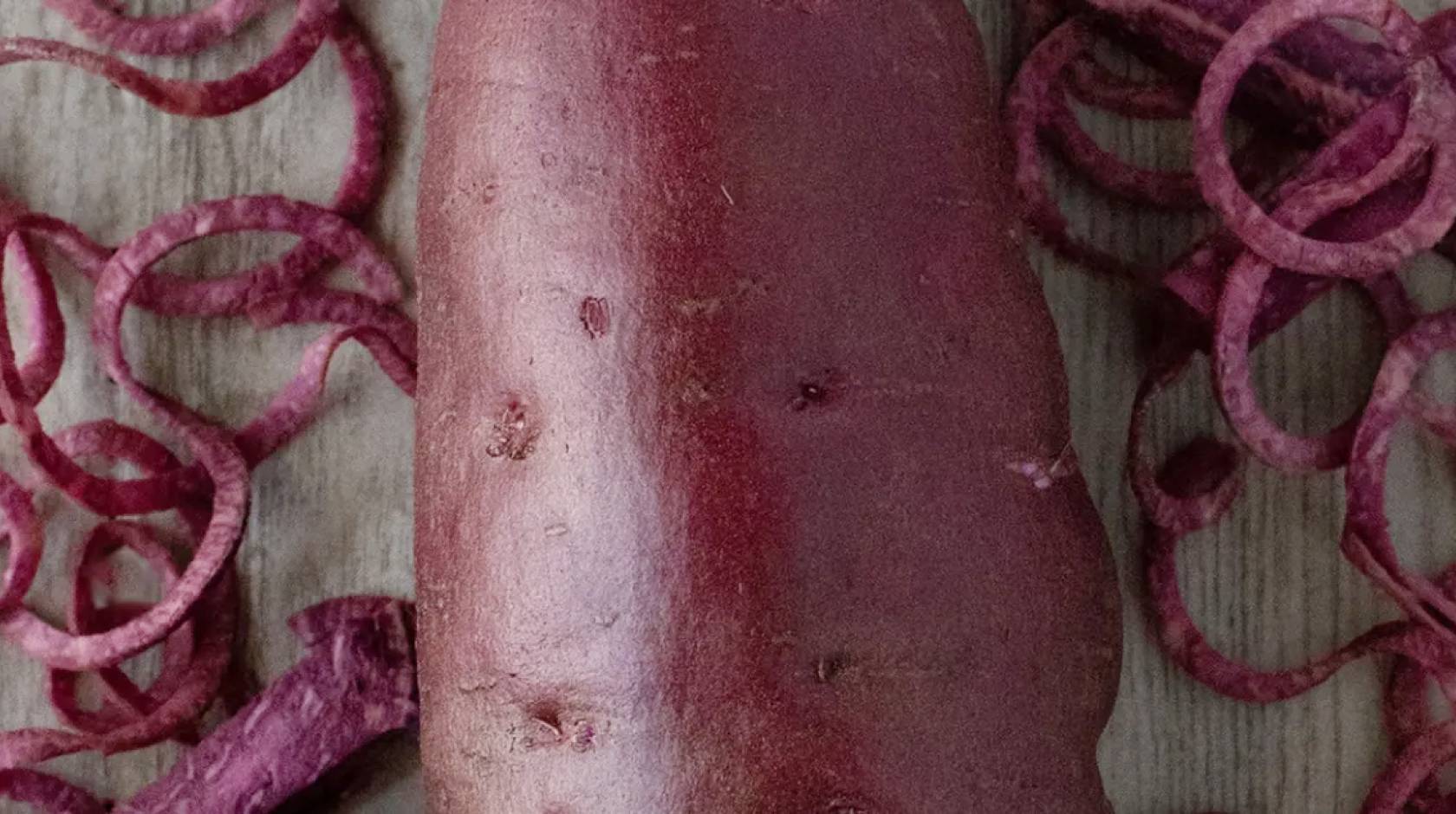 A purple sweet potato